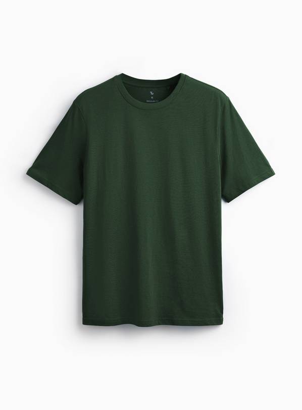 Khaki Pure Cotton Regular Fit T-Shirt XXXL