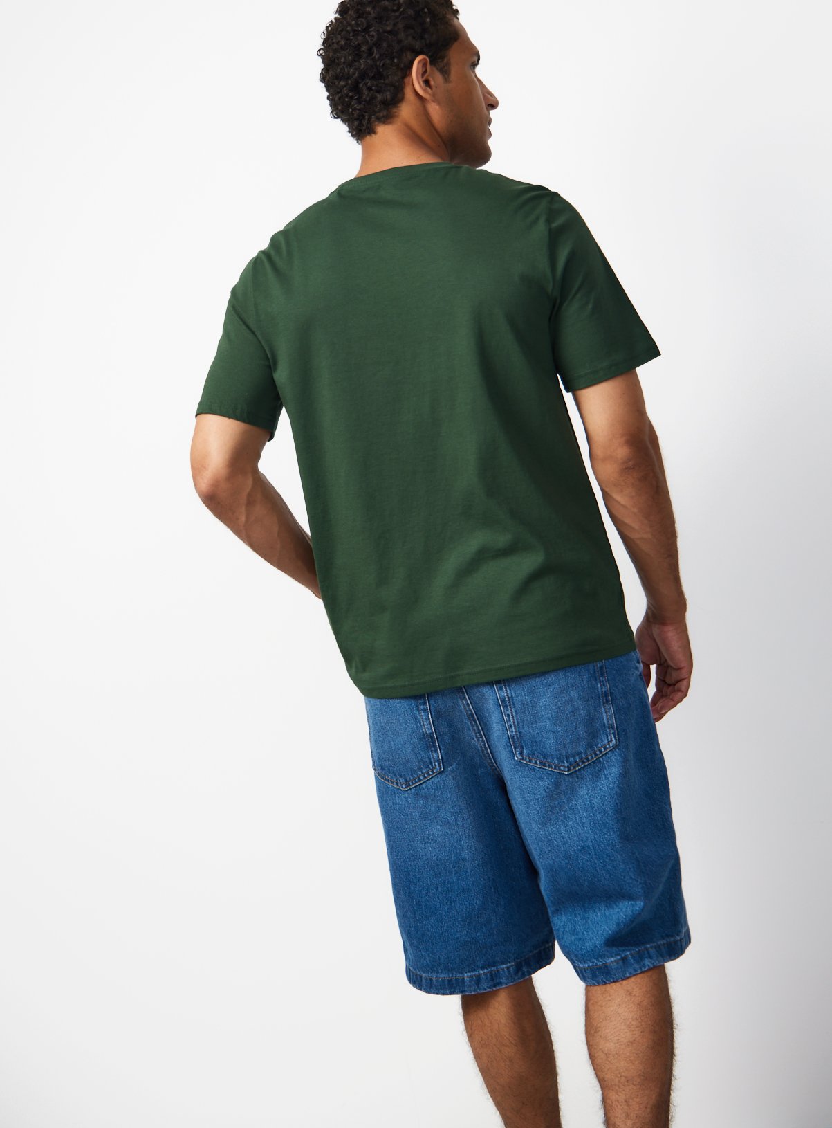 Khaki Pure Cotton Regular Fit T-Shirt L - Image 5 thumbnail