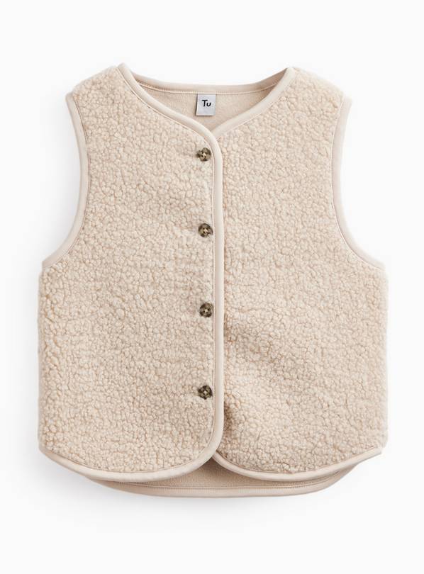 Cream Borg Gilet 6 years