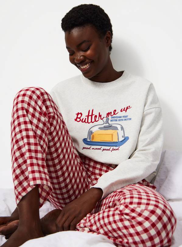 Butter Me Up Check Pyjamas M