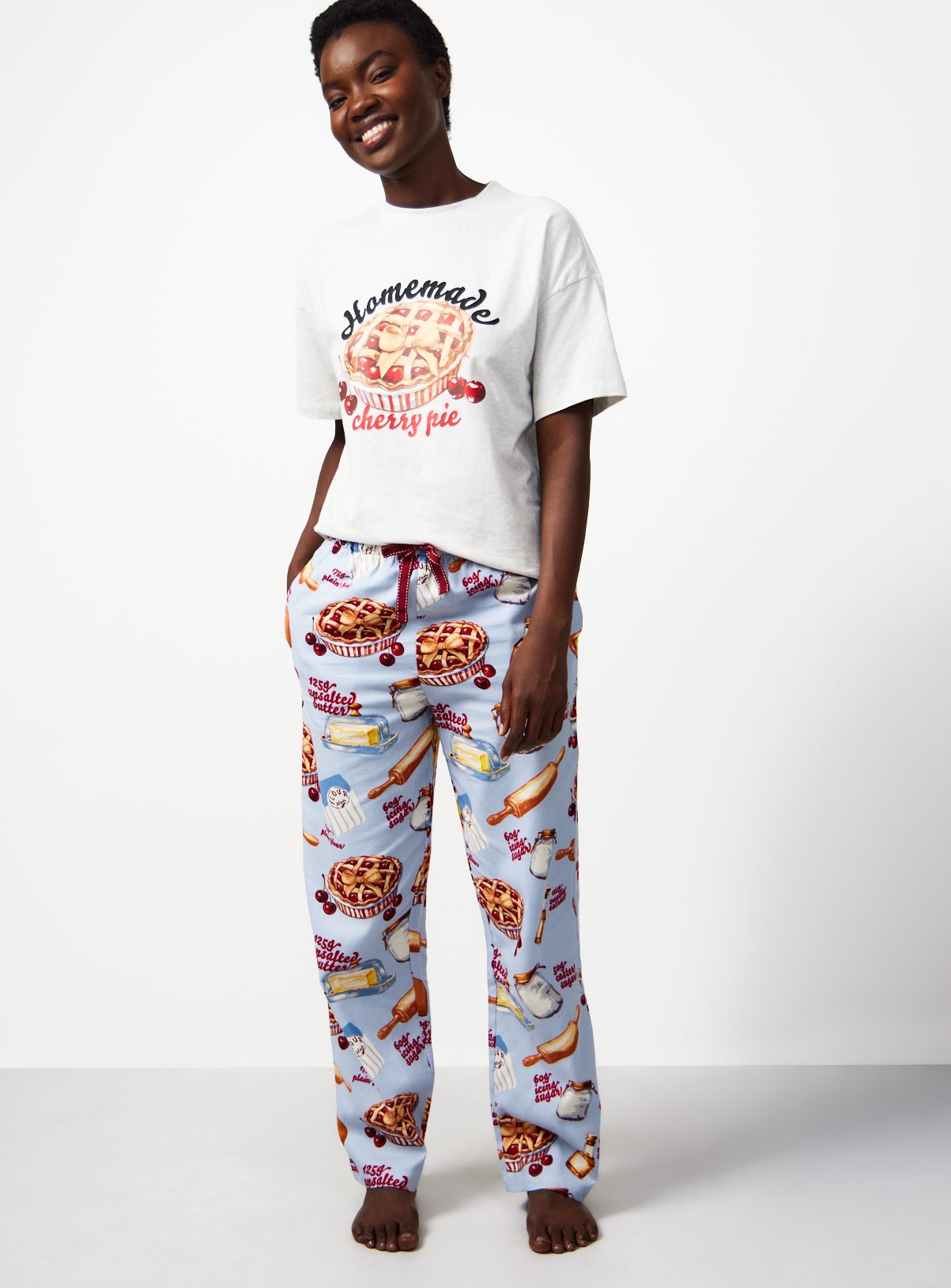 Grey Cherry Pie Pyjamas XXL - Image 2 thumbnail