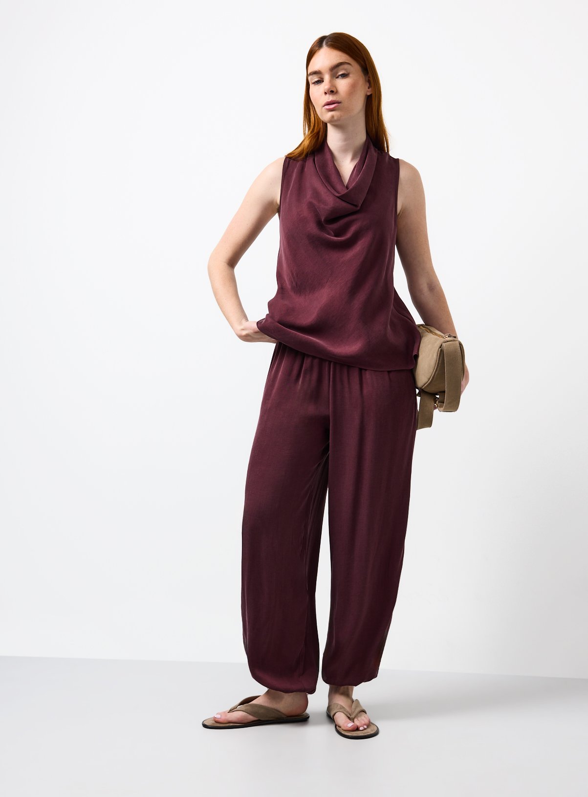 Purple Sleeveless Cowl Neck Top 12 - Image 2 thumbnail