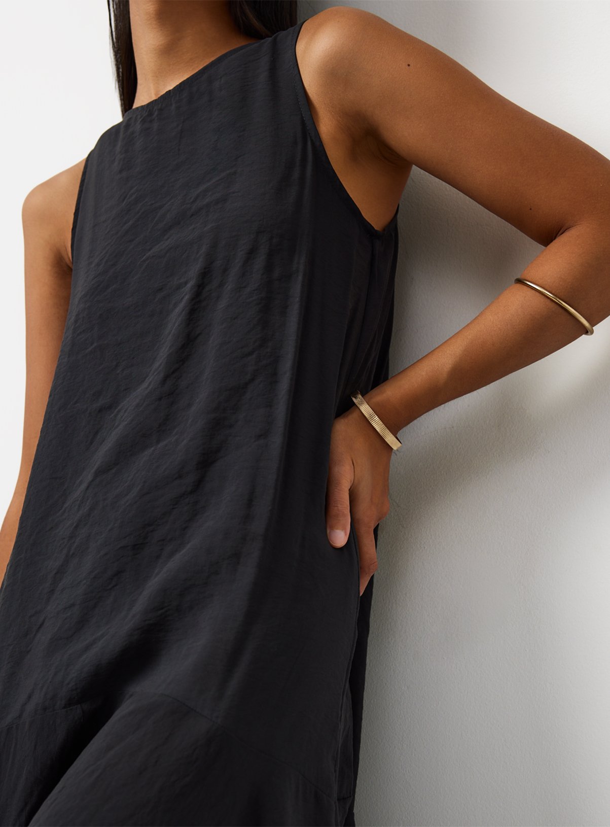 Buy Black Sandwash Sleeveless Midi Dress 10 | Midaxi | Argos