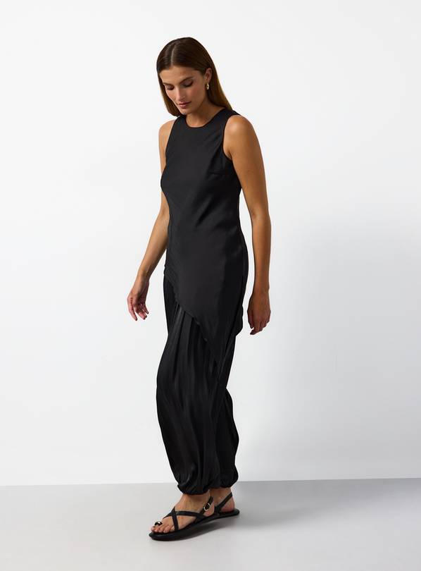 Black Satin Balloon Leg Co-ord Trousers 8