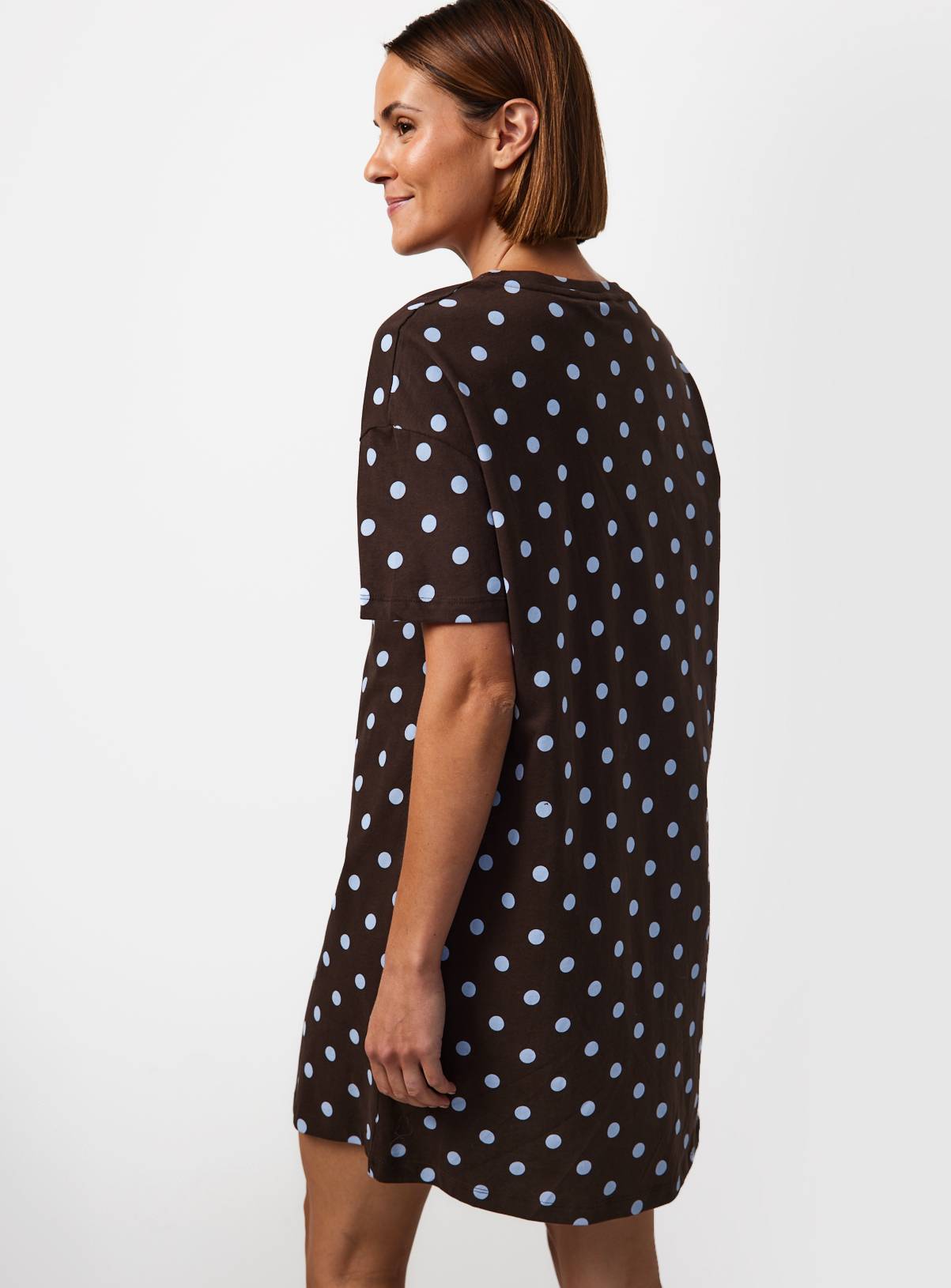 Brown Spot Print Sleep T-Shirt XXL - Image 4