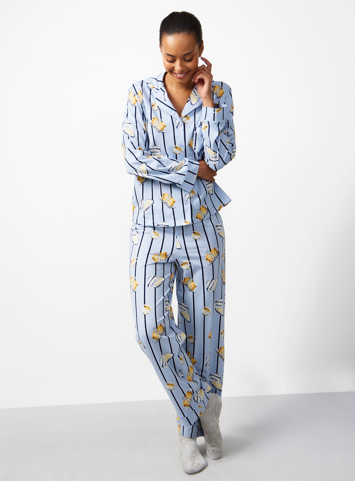 Blue Butter & Toast Traditional Pyjamas XXL - Image 2 thumbnail