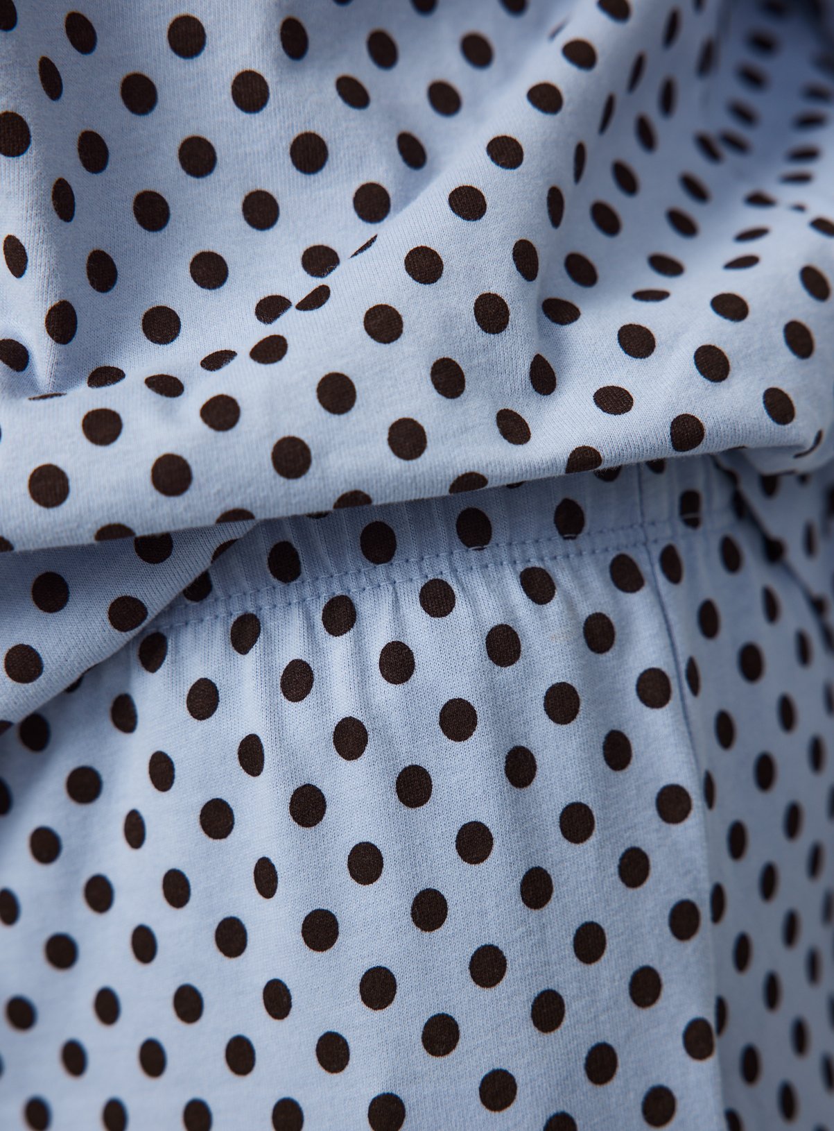 Blue & Brown Spot Traditional Pyjamas XL - Image 3 thumbnail