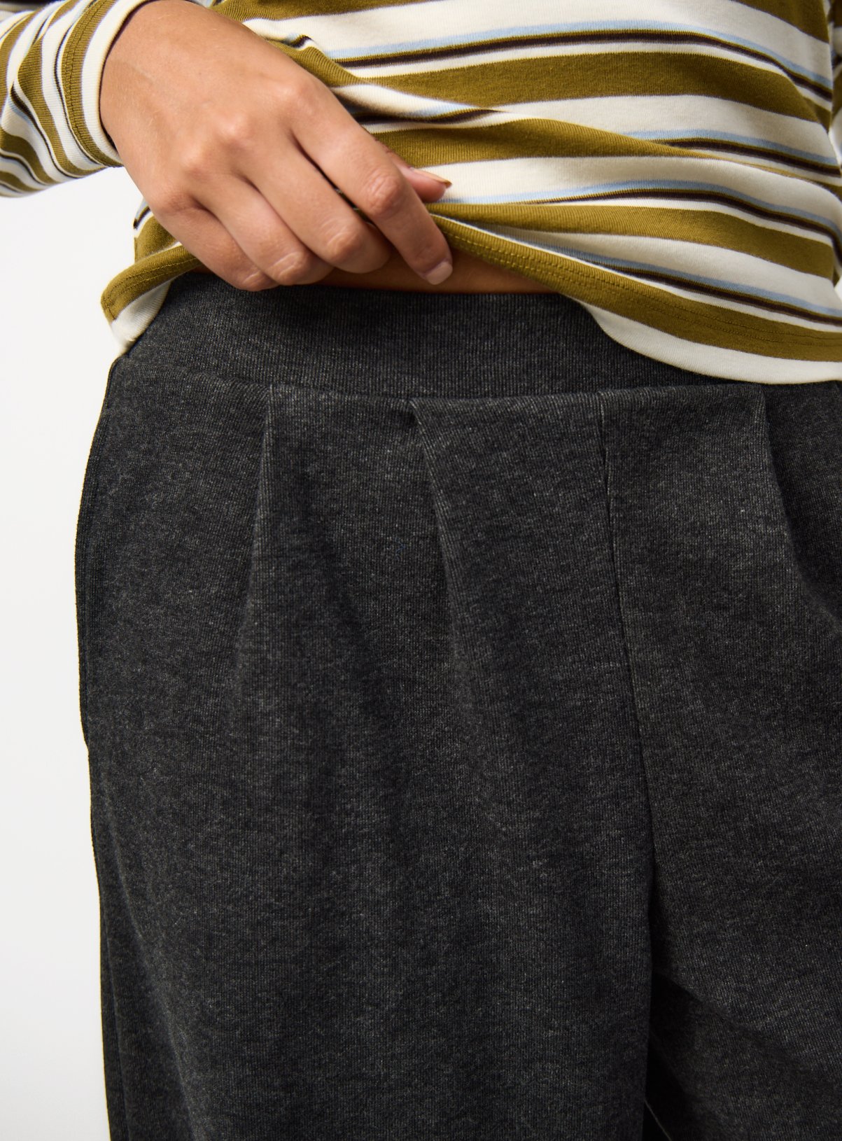 Charcoal Soft Touch Wide Leg Co-ord Trousers S - Image 3 thumbnail