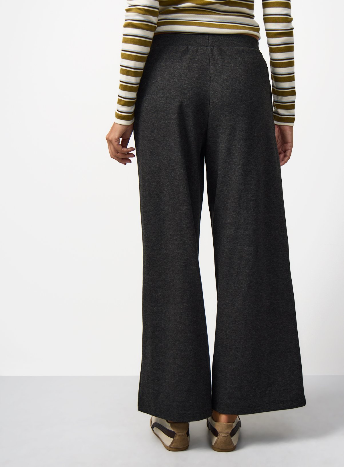 Charcoal Soft Touch Wide Leg Co-ord Trousers S - Image 4 thumbnail