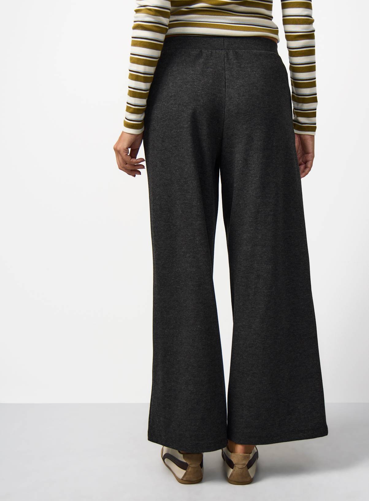 Charcoal Soft Touch Wide Leg Co-ord Trousers S - Image 4