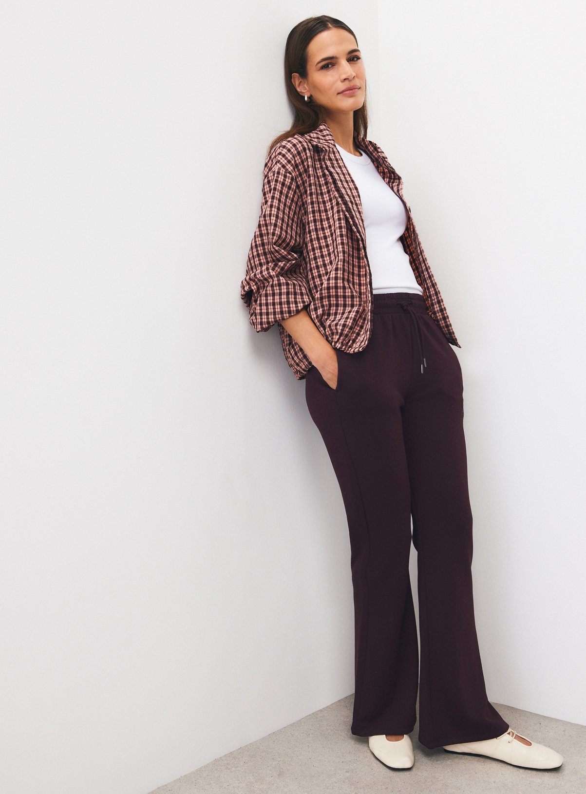 Plum Scuba Kickflare Co-ord Joggers XXL - Image 2 thumbnail