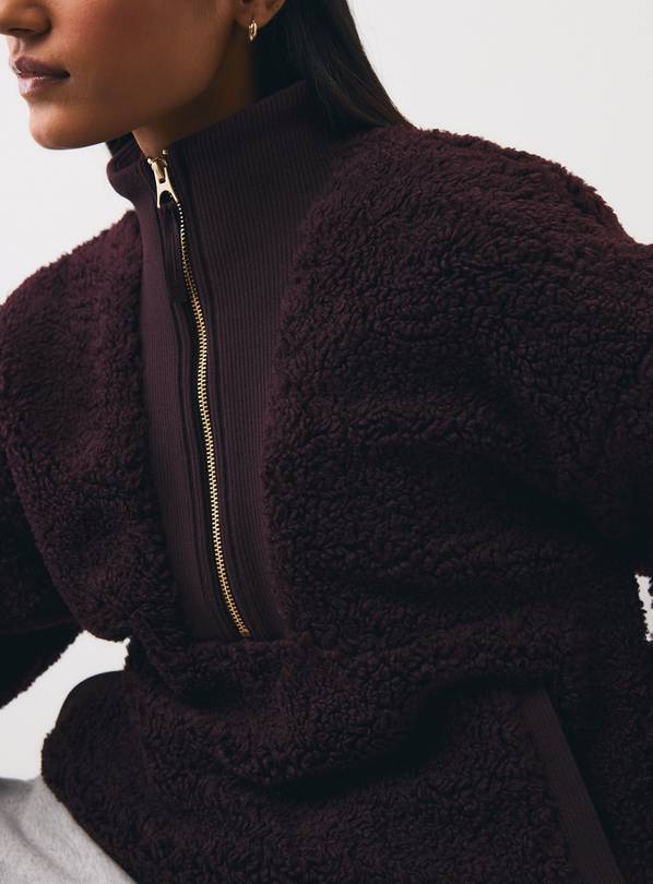 Plum Borg Fleece Half-Zip Jacket S