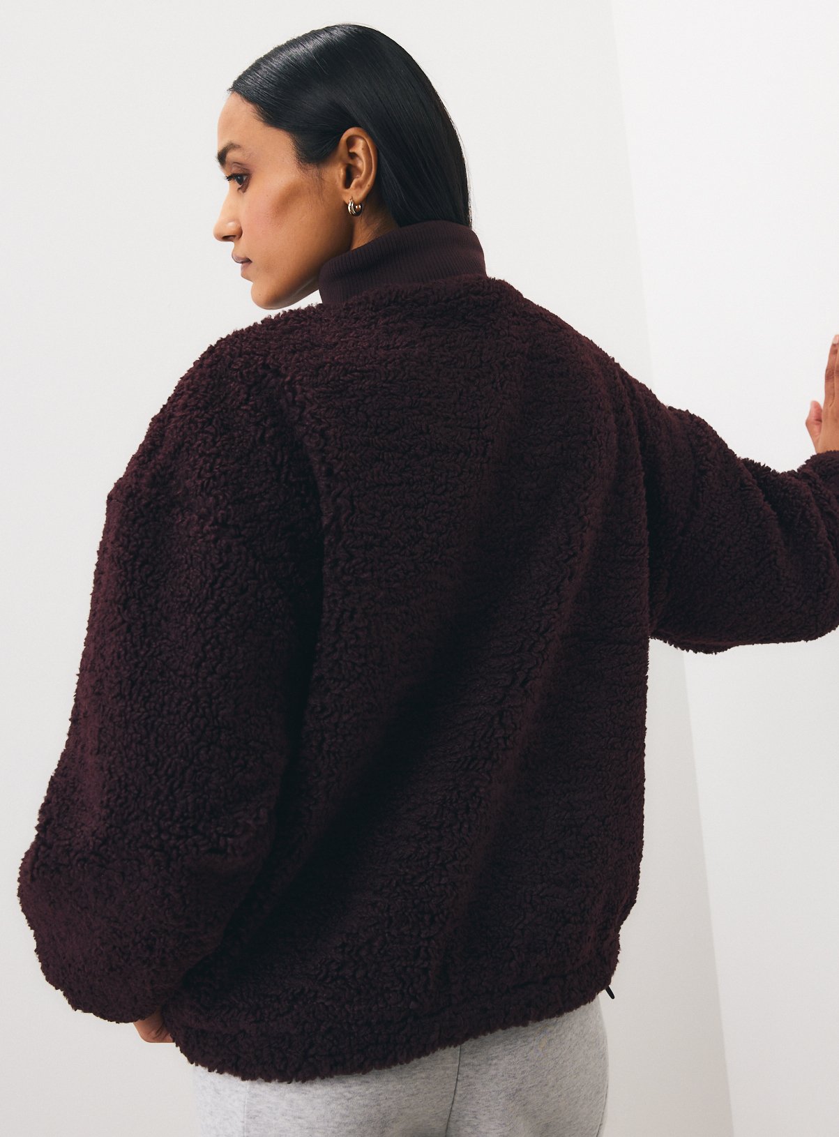 Plum Borg Fleece Half-Zip Jacket XXL - Image 4 thumbnail