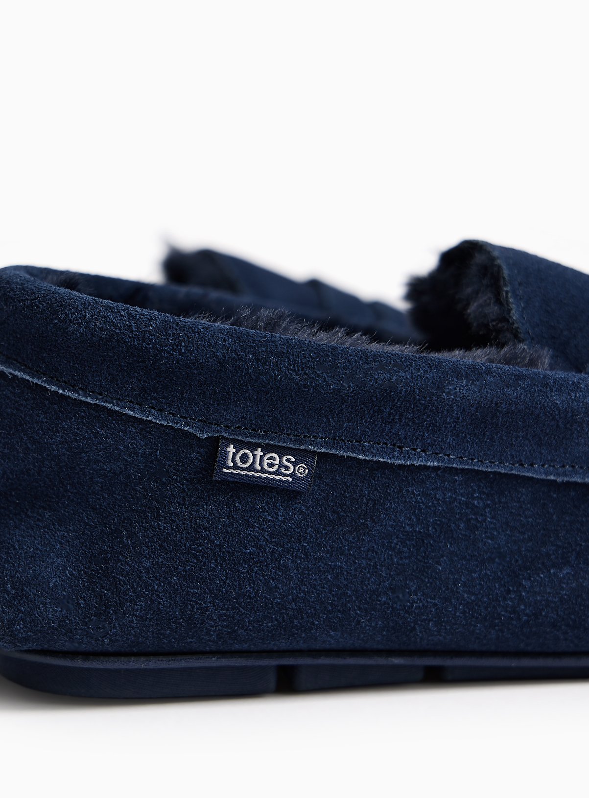 Navy Suede Moccasin Slippers 7 - Image 3 thumbnail