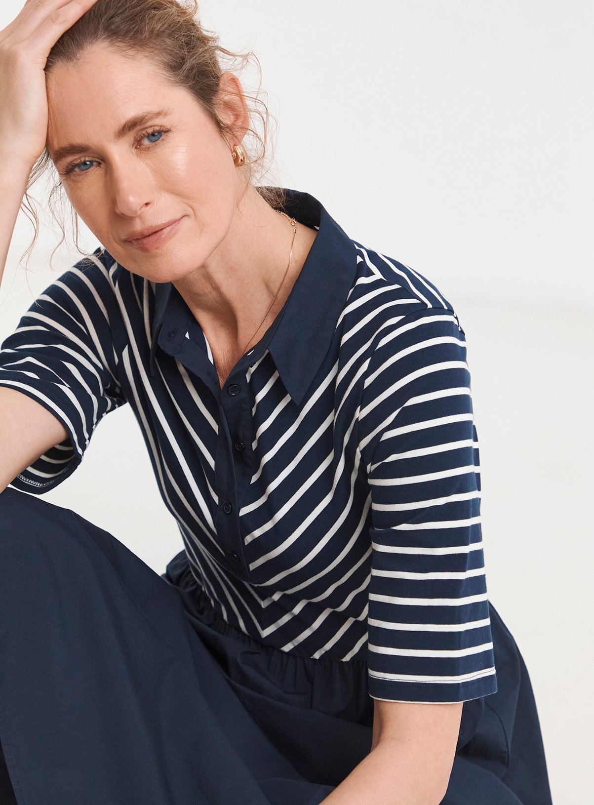 JD WILLIAMS Stripe Rib 2 In 1 Dress 14 - Image 4 thumbnail