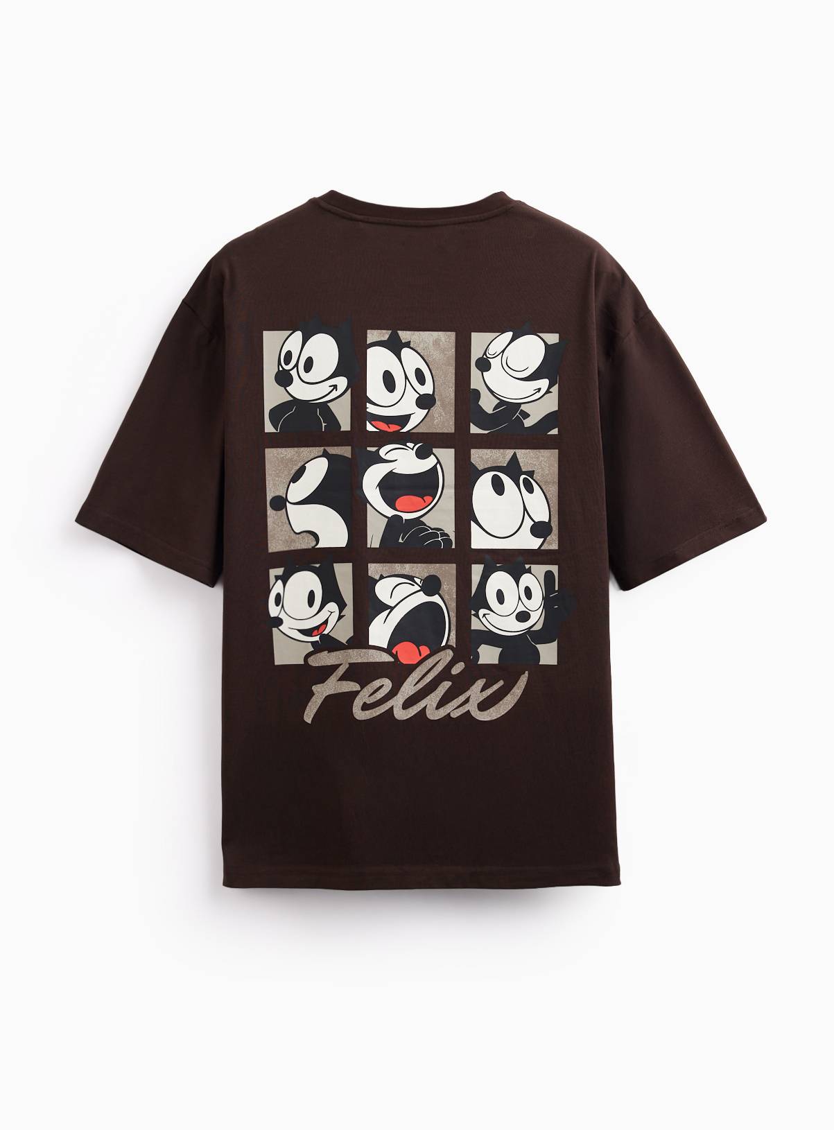 Brown Felix the Cat Graphic T-Shirt L - Image 5