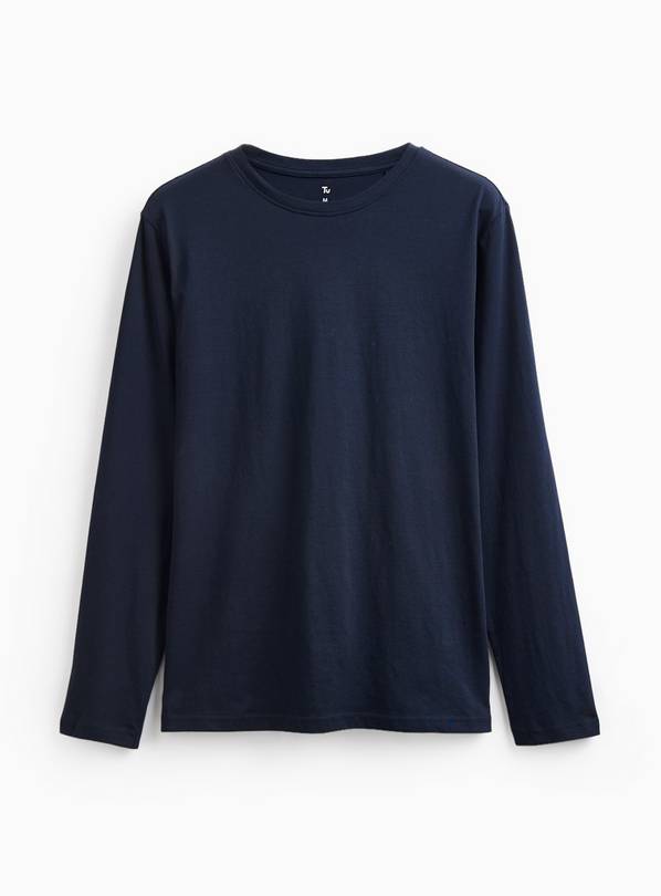 Navy Regular Fit Long Sleeve T-Shirt M