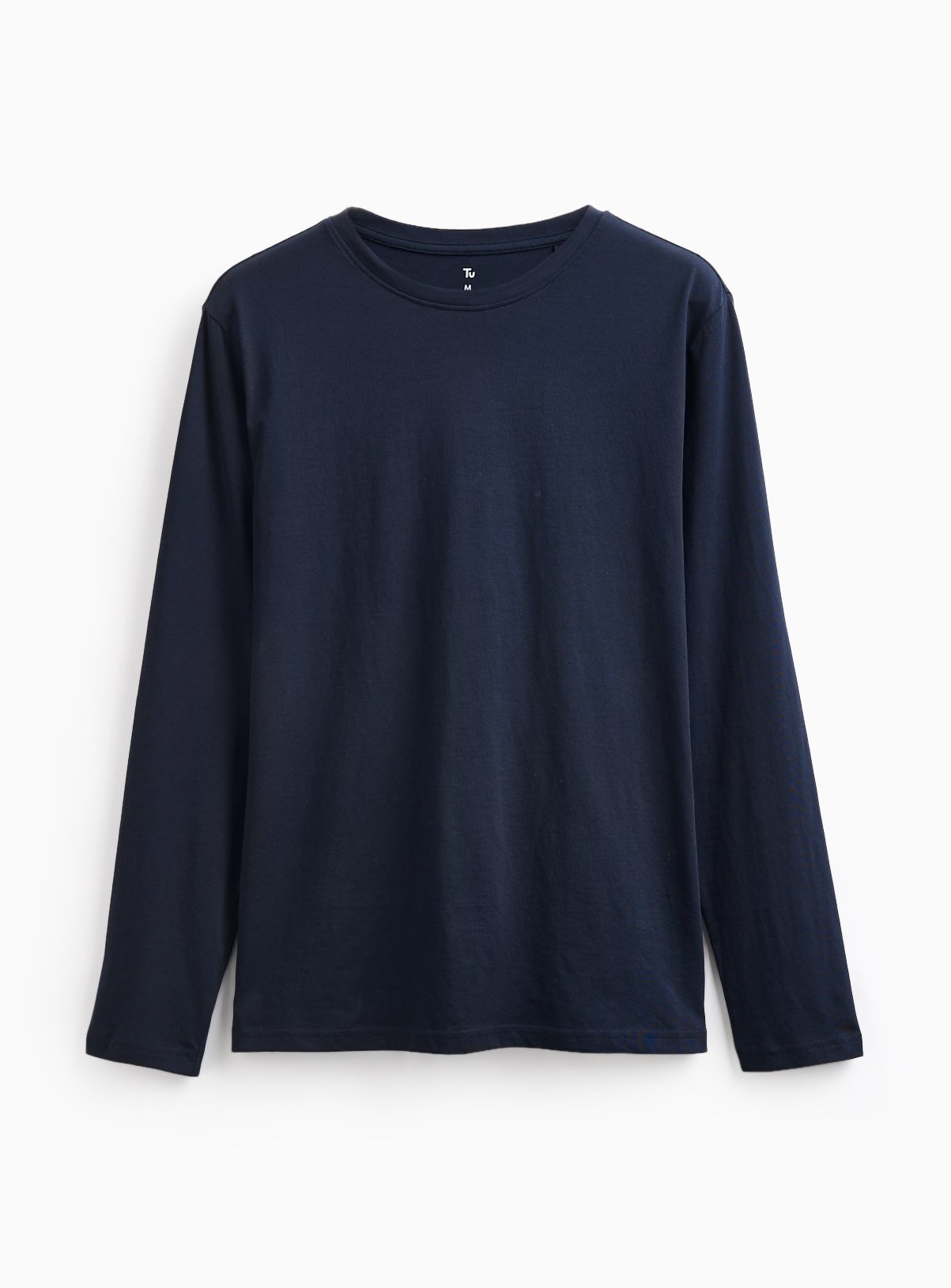 Navy Regular Fit Long Sleeve T-Shirt XXXXL - Image 3 thumbnail
