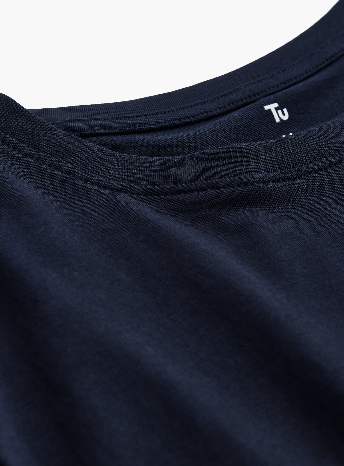 Navy Regular Fit Long Sleeve T-Shirt XXXXL - Image 4 thumbnail
