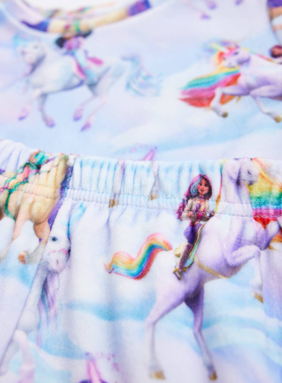 Purple Unicorn Academy Repeat Print Pyjama Set 5-6 years - Image 2