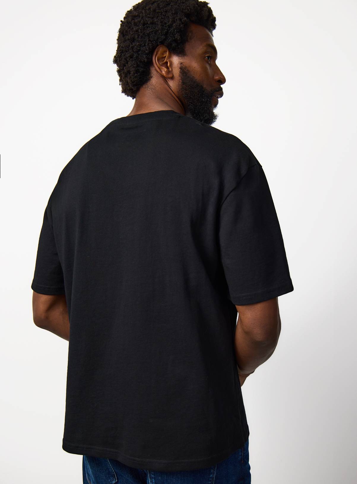 Black Relaxed Fit Dry Handle T-Shirt M - Image 5