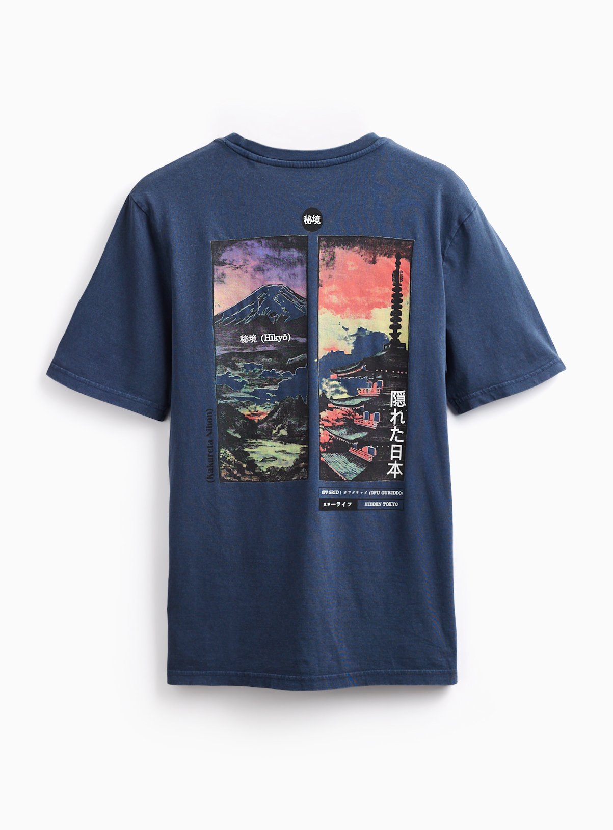 Navy Japanese Graphic Print T-Shirt XXXL - Image 4 thumbnail