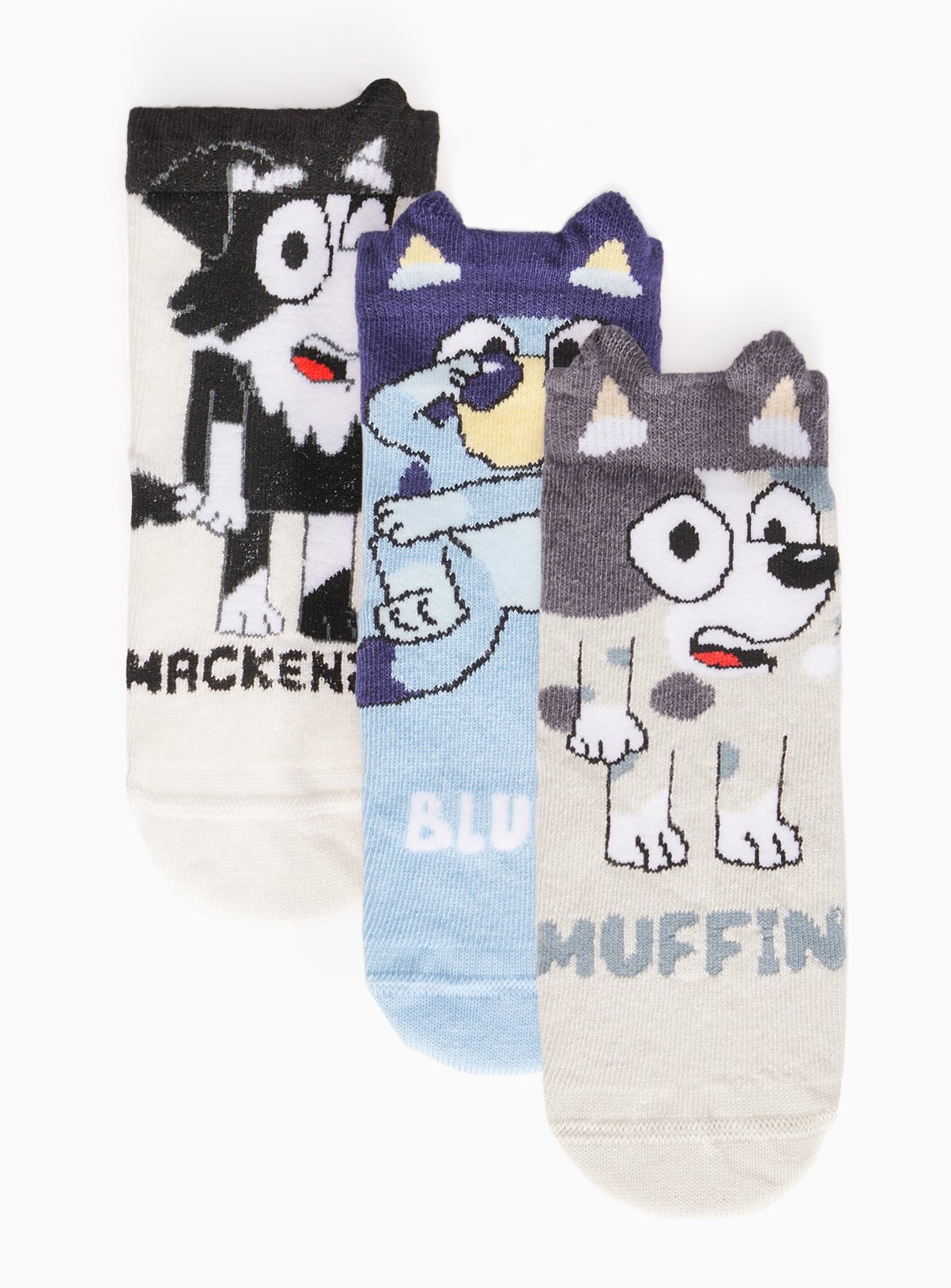 Bluey Print Ankle Socks 3 Pack 9-12 Infant