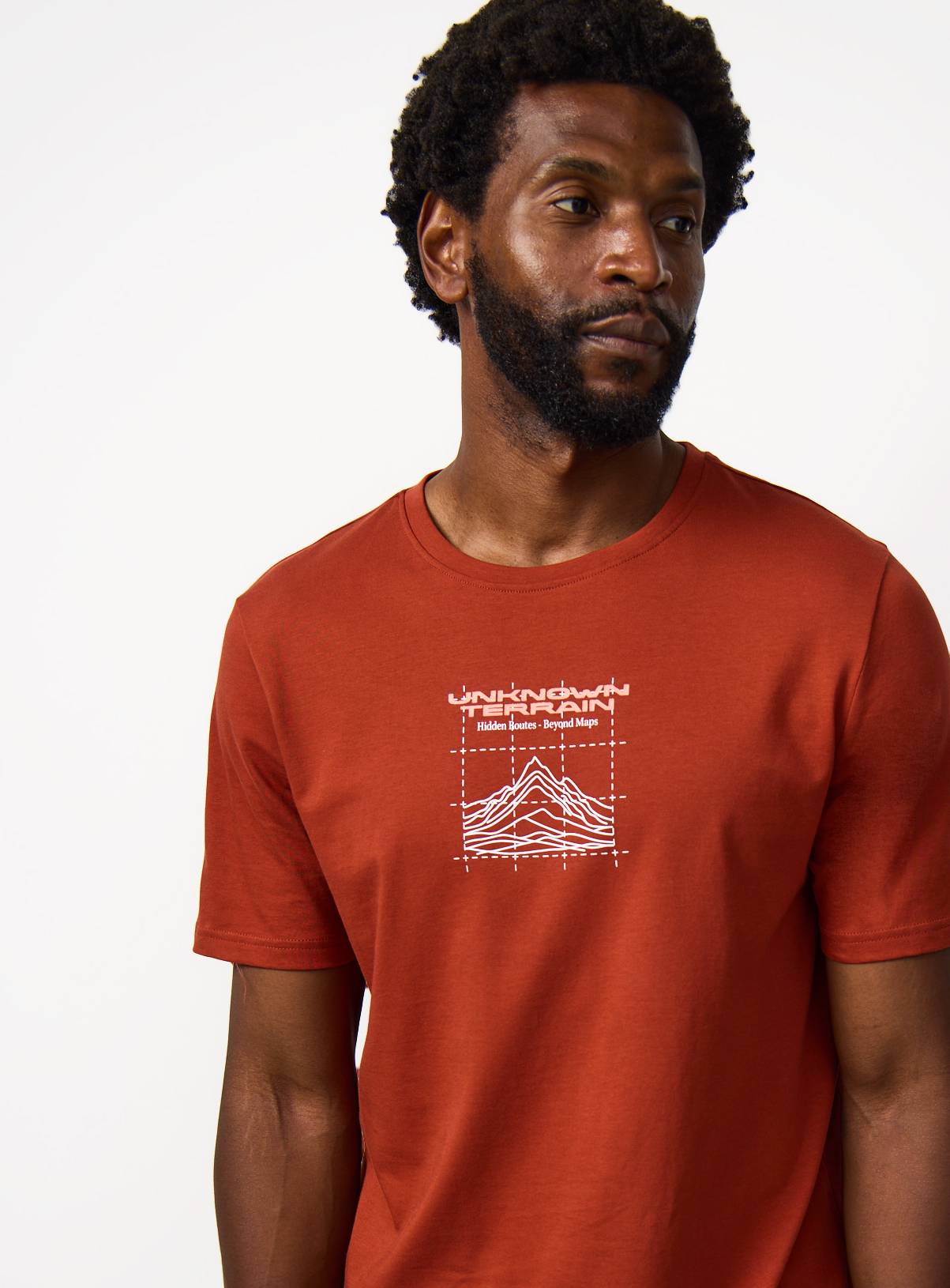 Orange Terrain Graphic T-Shirt L - Image 2