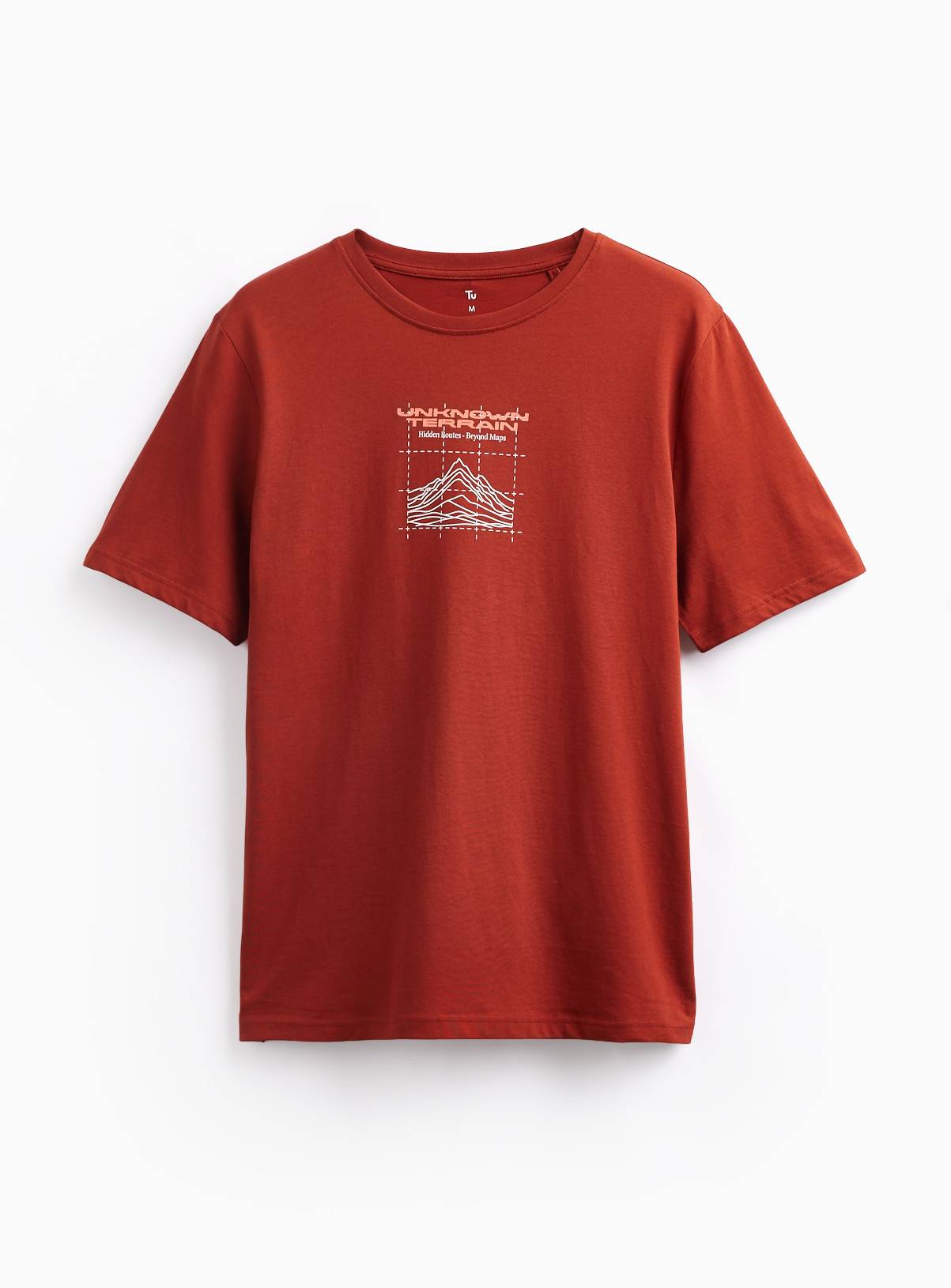 Orange Terrain Graphic T-Shirt L - Image 3
