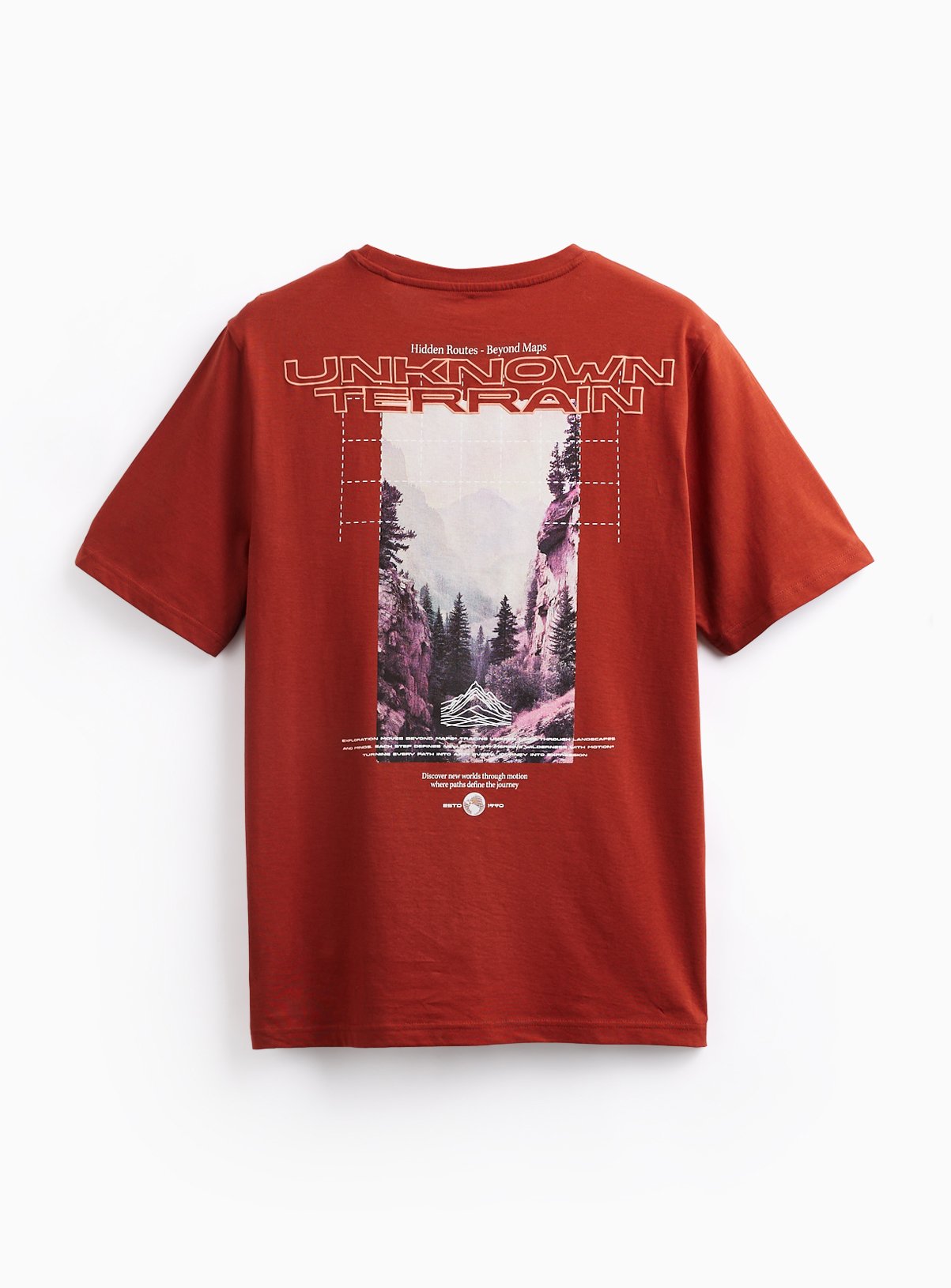Orange Terrain Graphic T-Shirt L - Image 4 thumbnail