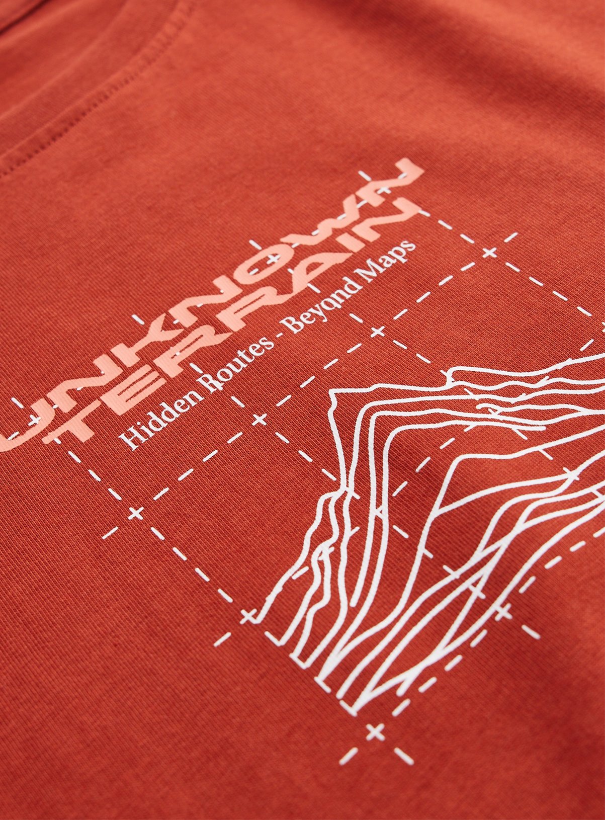 Orange Terrain Graphic T-Shirt L - Image 5 thumbnail