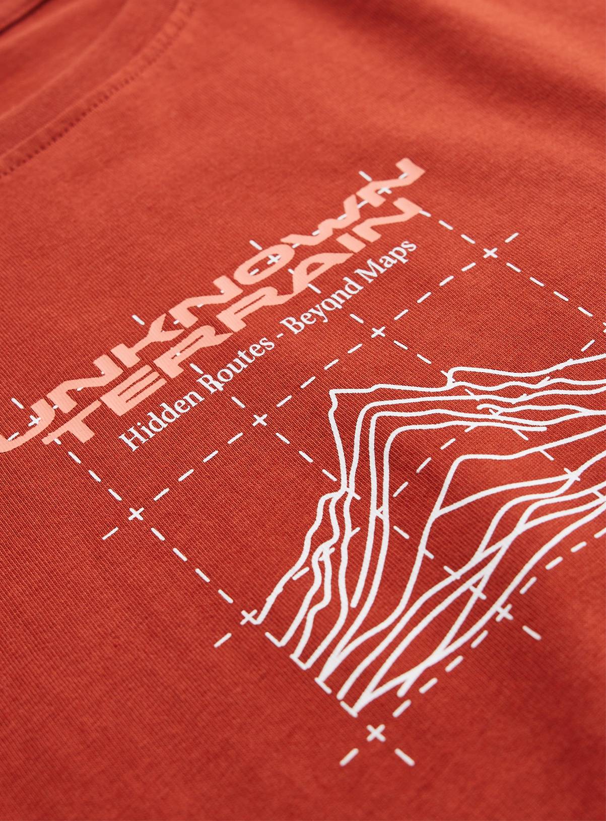 Orange Terrain Graphic T-Shirt L - Image 5
