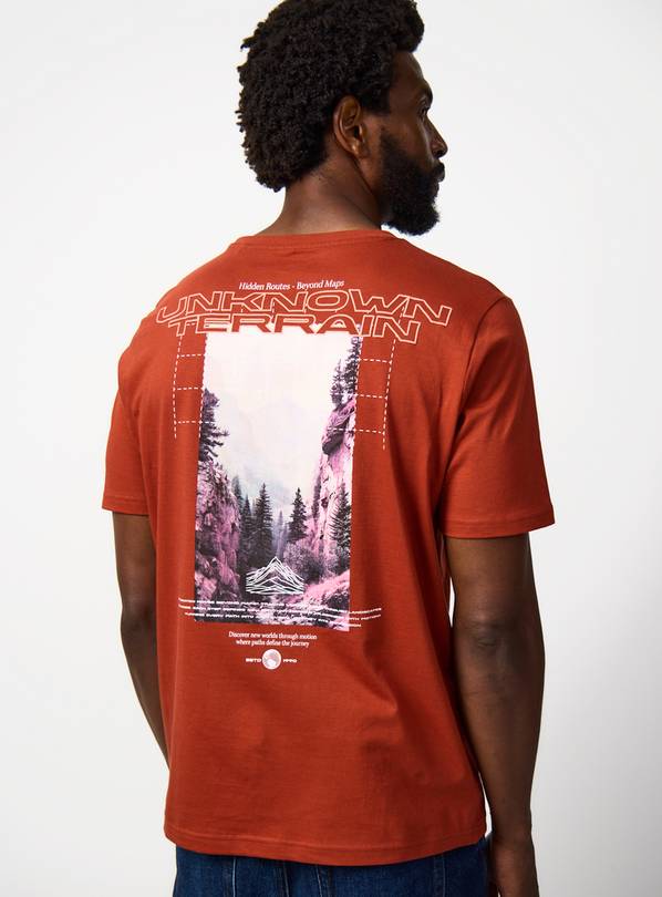 Orange Terrain Graphic T-Shirt XL