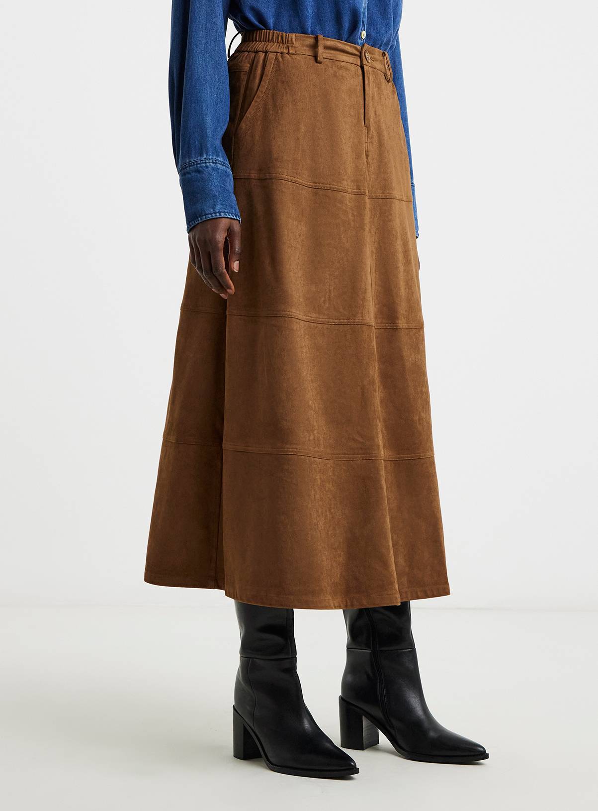 JD WILLIAMS Suedette Skirt 26 - Image 1