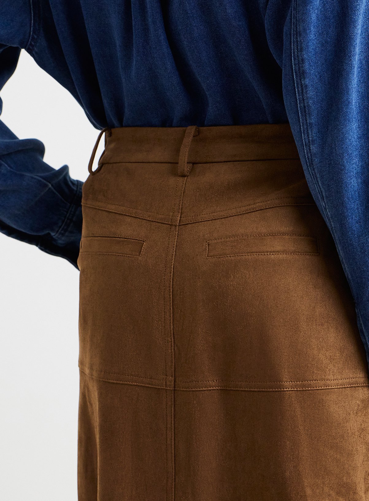 JD WILLIAMS Suedette Skirt 26 - Image 4 thumbnail