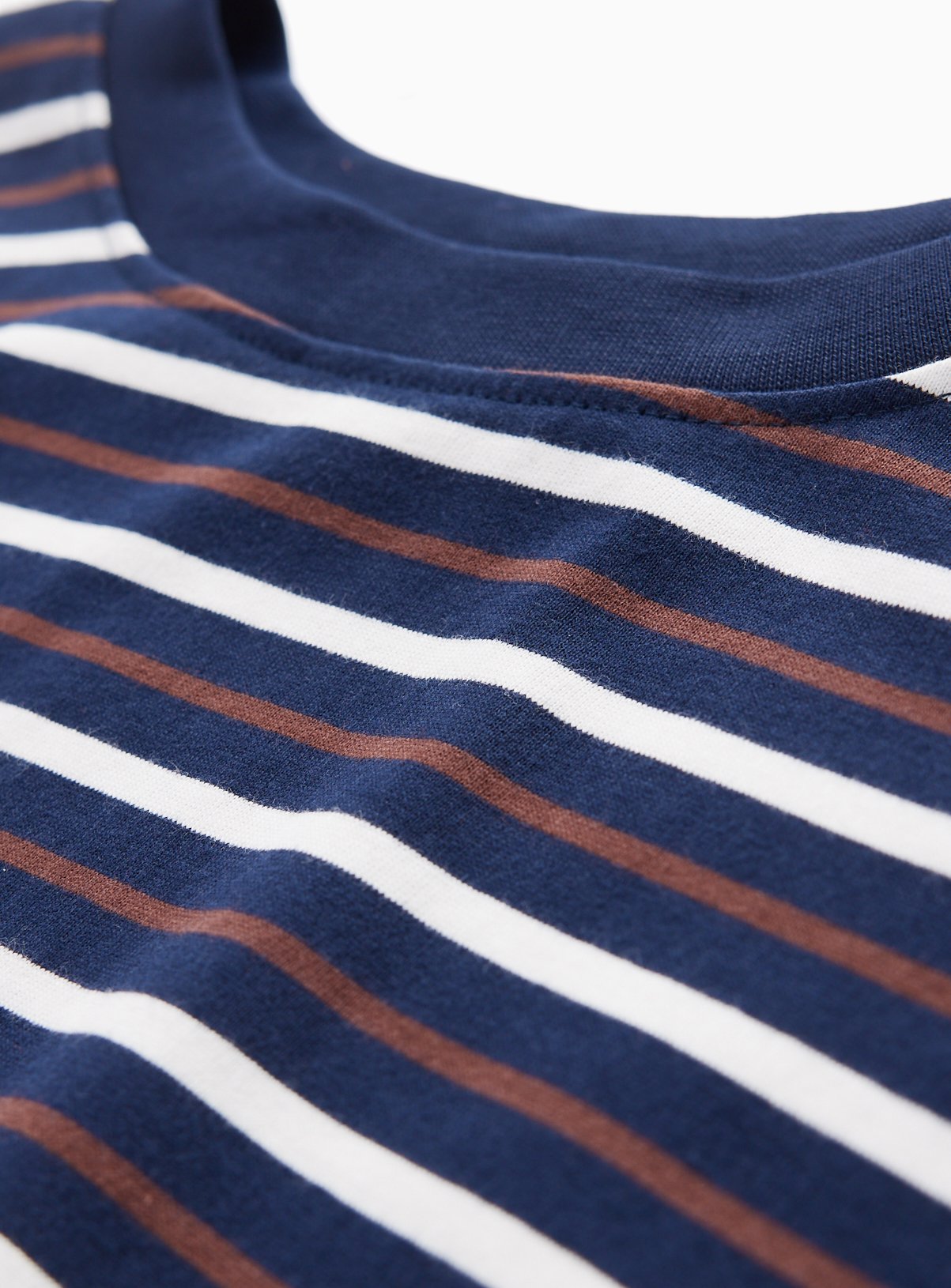Navy Stripe Print Relaxed Fit T-Shirt XXXL - Image 4 thumbnail
