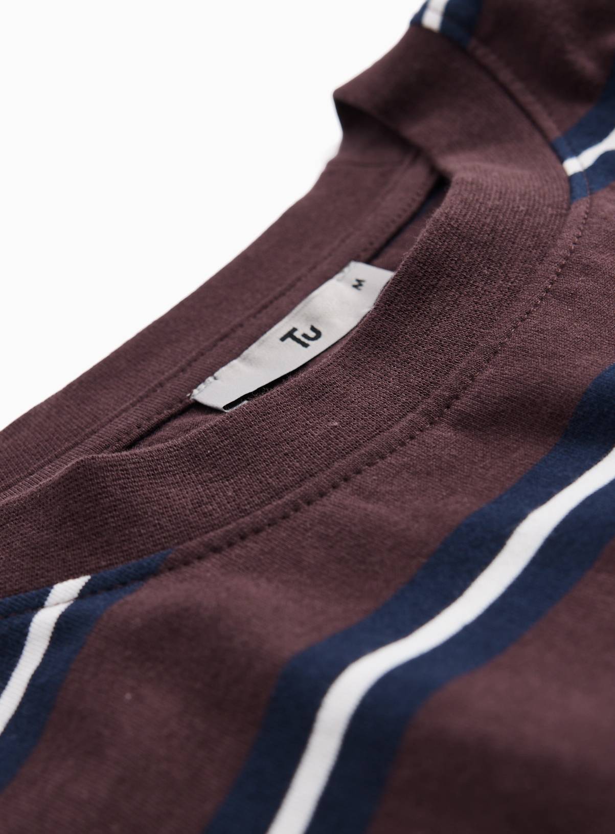 Brown Stripe Print Relaxed Fit T-Shirt XXL - Image 4