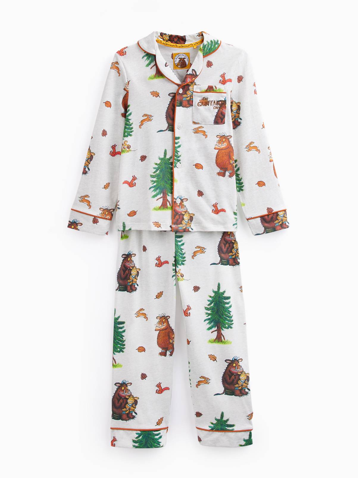 The Gruffalo Grey Marl Traditional Pyjama Set 5-6 years - Image 1