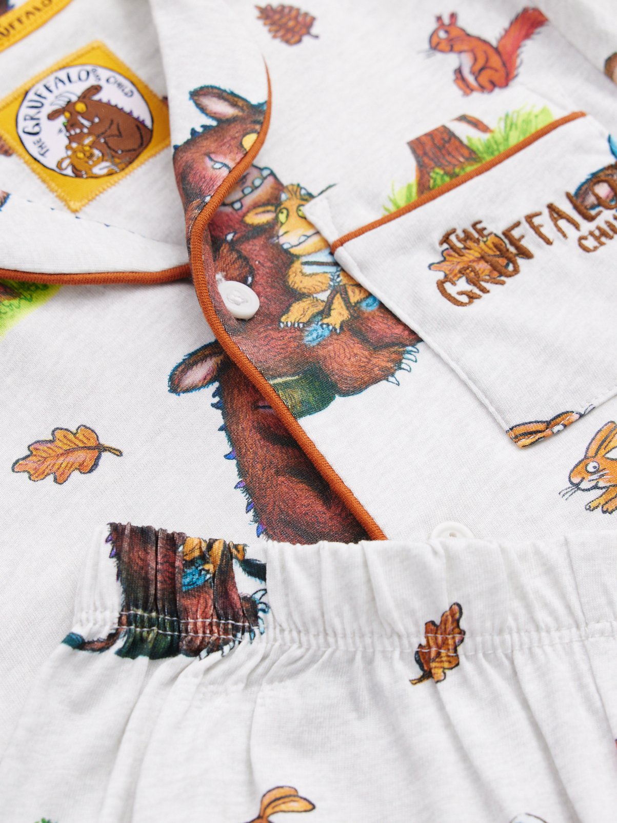 The Gruffalo Grey Marl Traditional Pyjama Set 5-6 years - Image 2 thumbnail