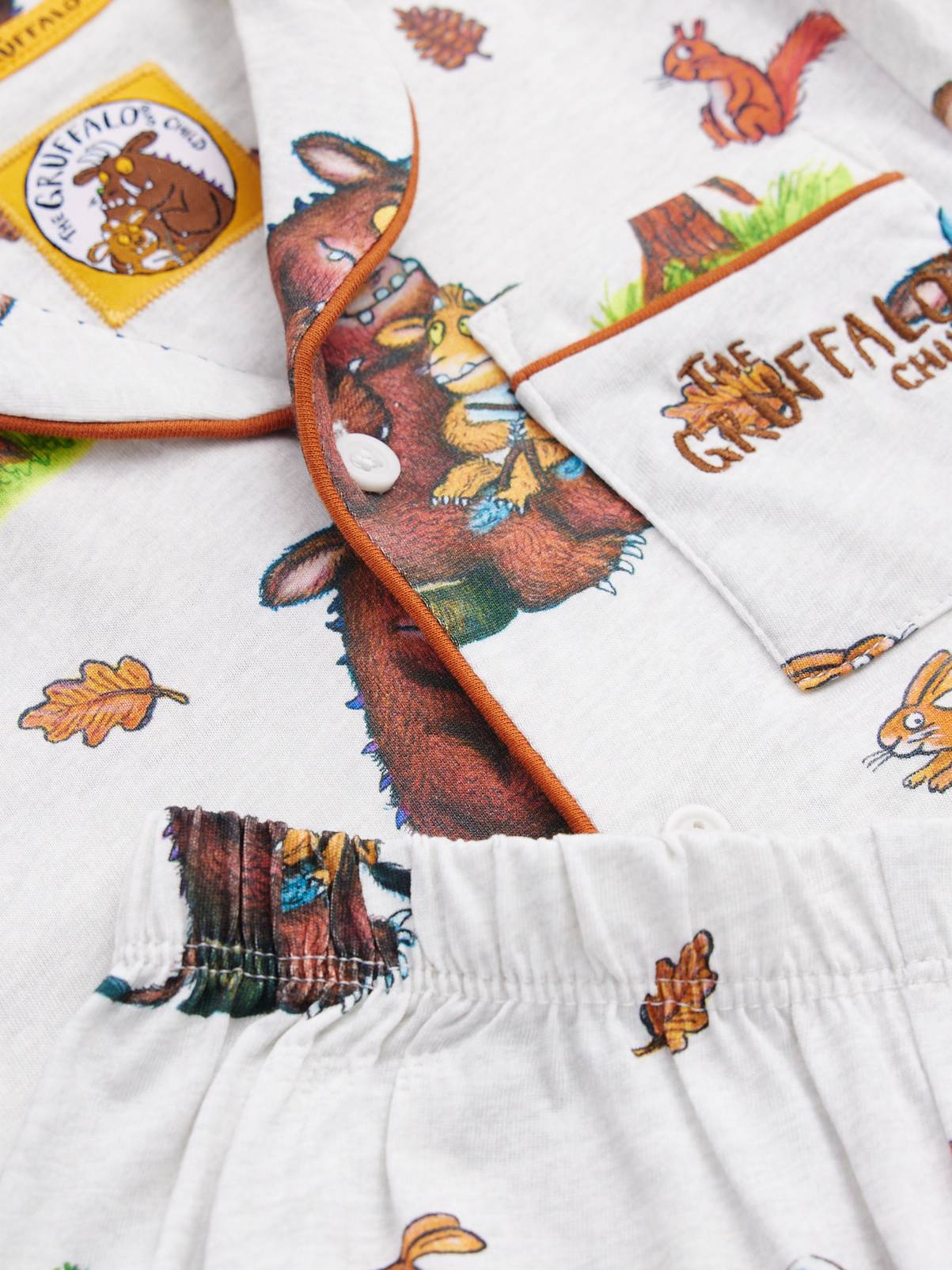 The Gruffalo Grey Marl Traditional Pyjama Set 5-6 years - Image 2
