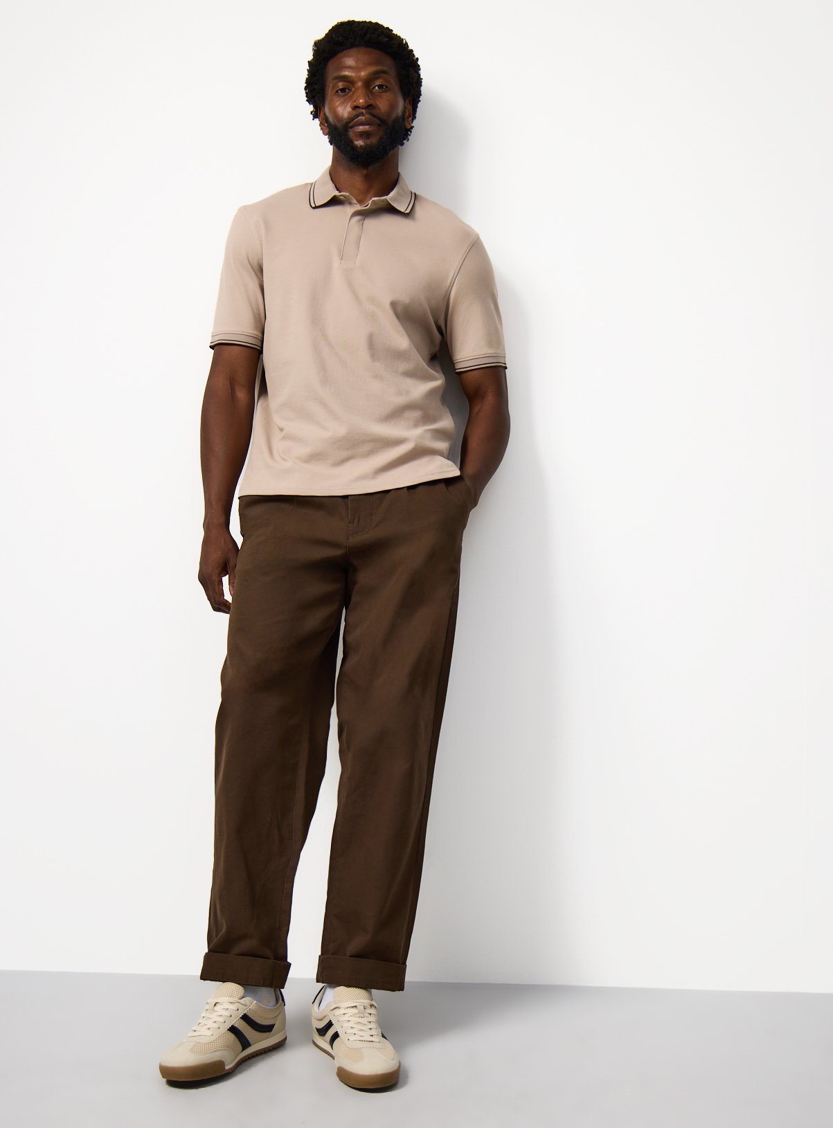 Stone Tipped Collar Polo Shirt XL - Image 2 thumbnail
