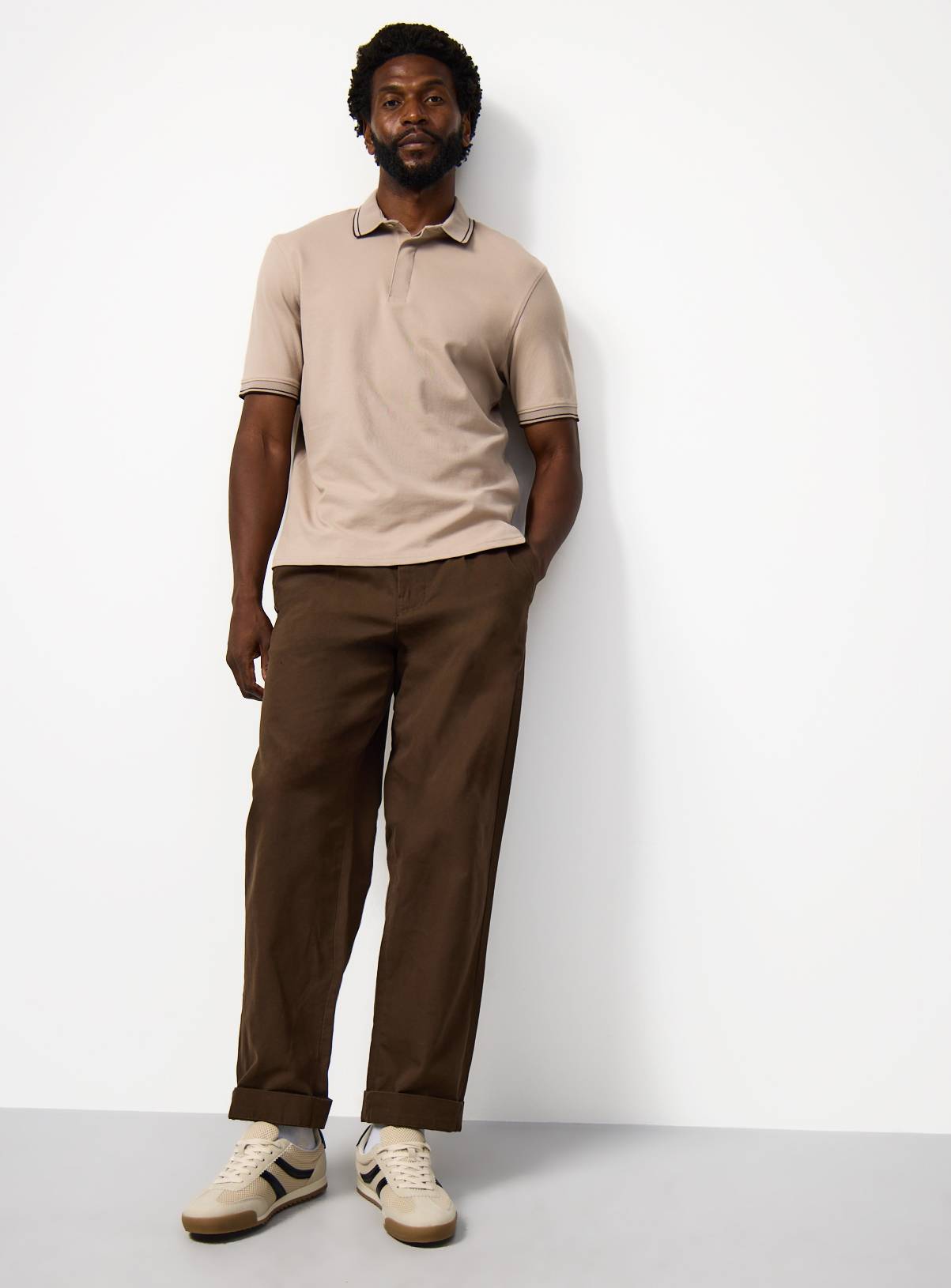 Stone Tipped Collar Polo Shirt XL - Image 2