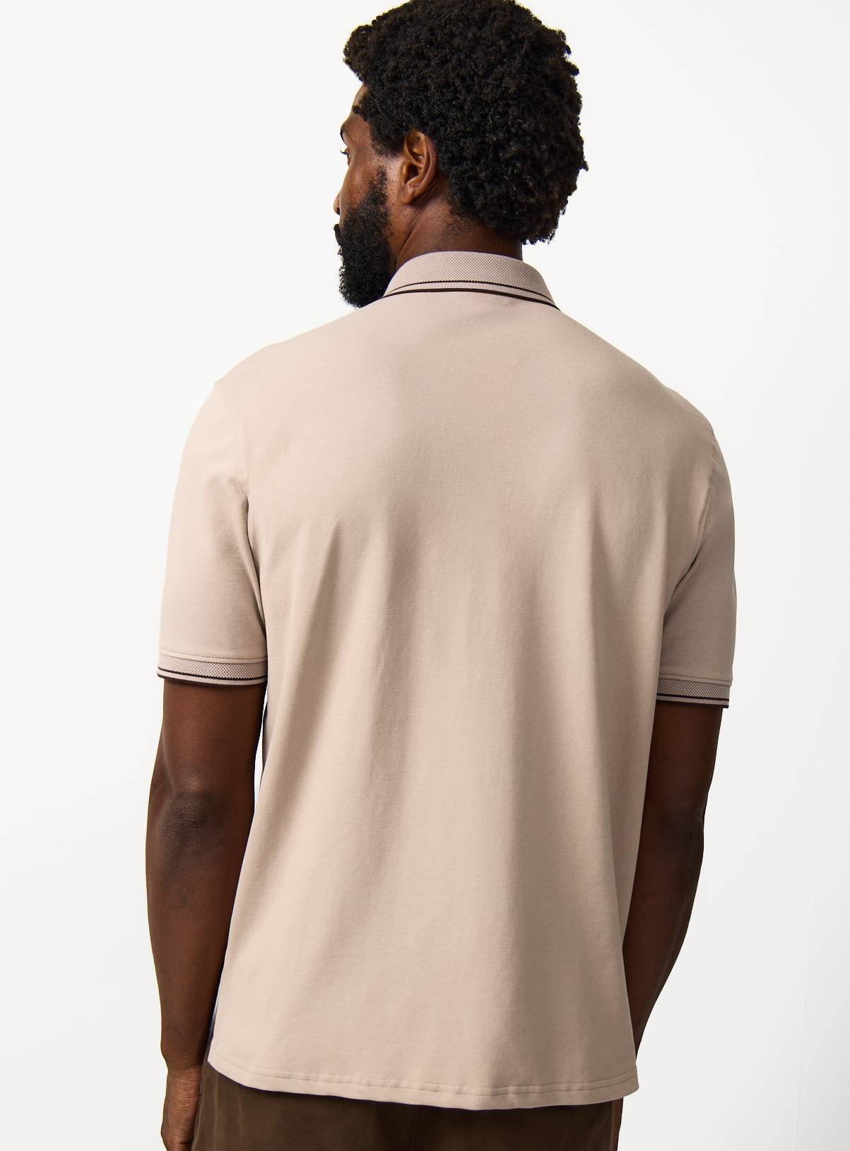 Stone Tipped Collar Polo Shirt XL - Image 5