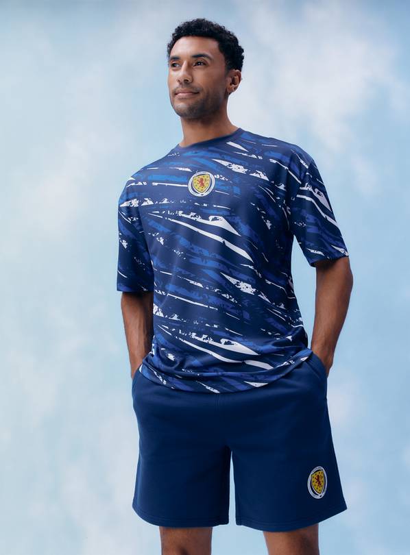 Blue Official Scotland Football Graphic Shorts XXXXL