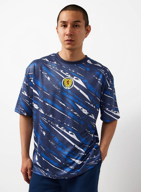 Blue Official Scotland Football Print T-Shirt XXXL