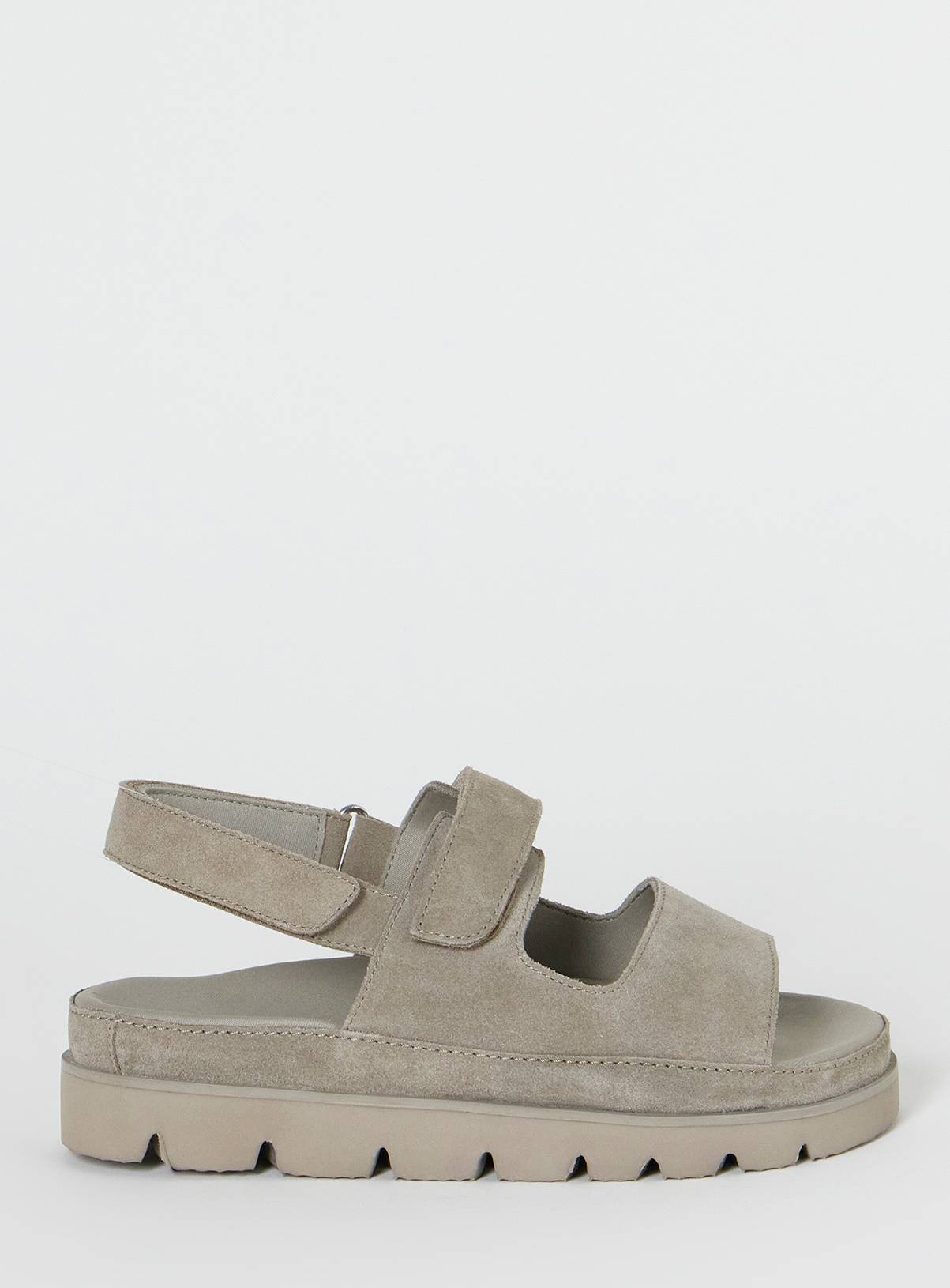 SIMPLY BE Chunky Suede Sandals Taupe Wide Fit 9 - Image 2