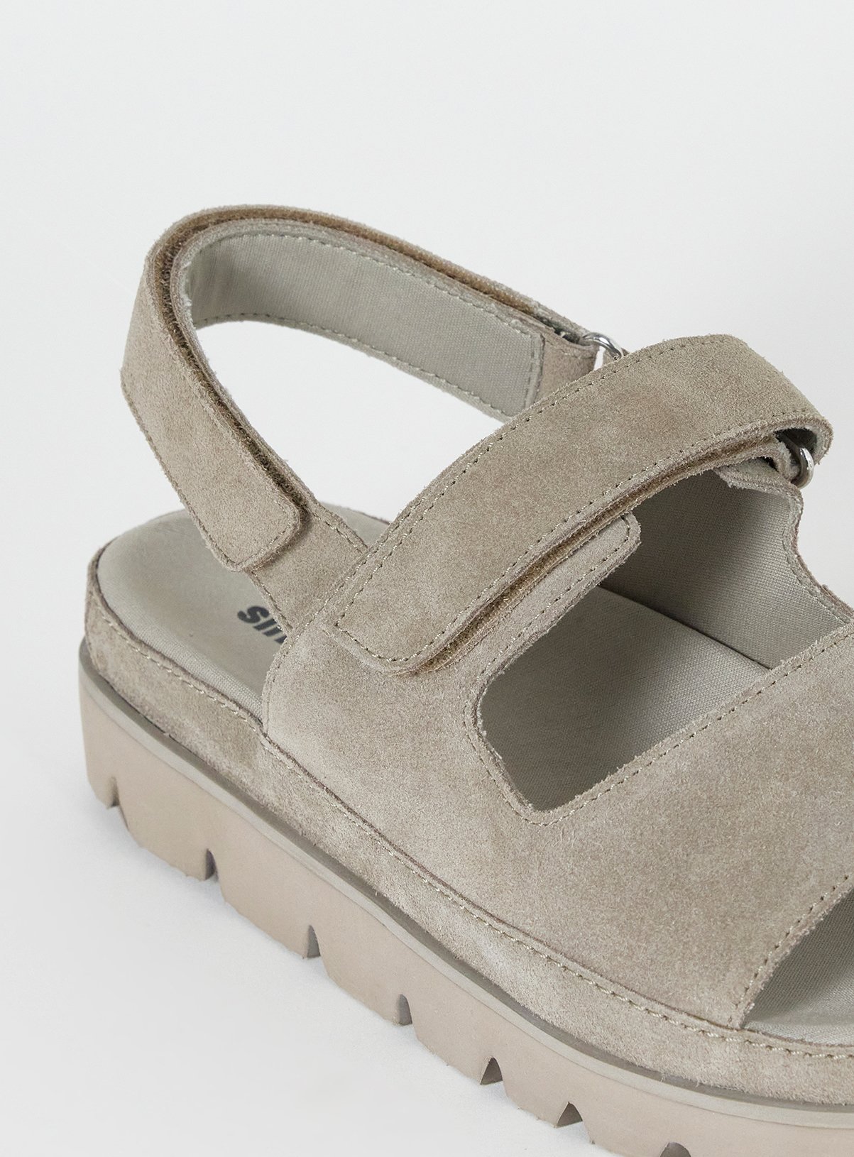 SIMPLY BE Chunky Suede Sandals Taupe Wide Fit 9 - Image 4 thumbnail