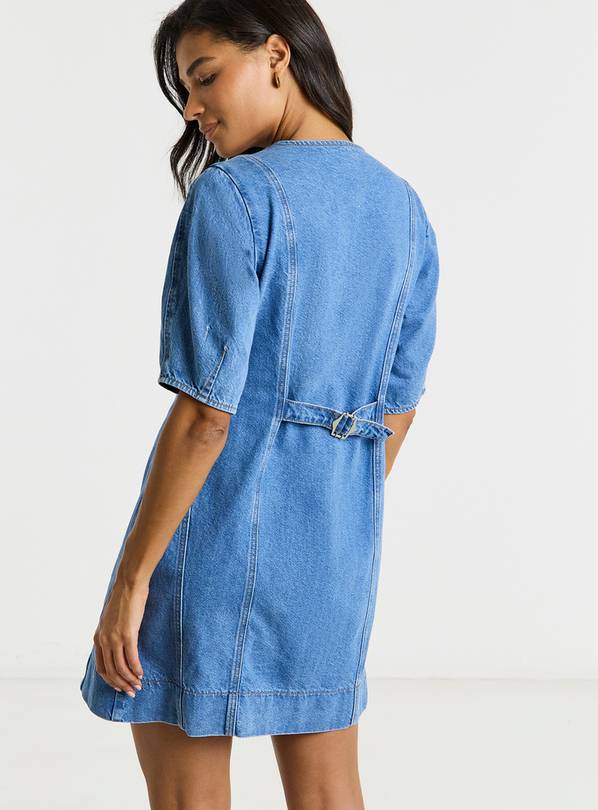 Buy SIMPLY BE Light Wash Denim Cinched Mini Dress 10 | Mini | Argos