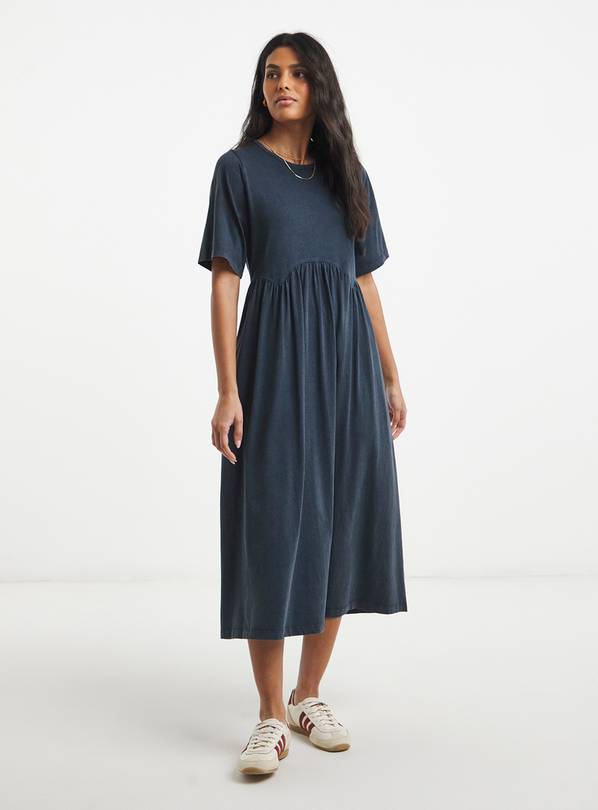 SIMPLY BE Acid Wash Boxy Sleeve Midi Dress 26