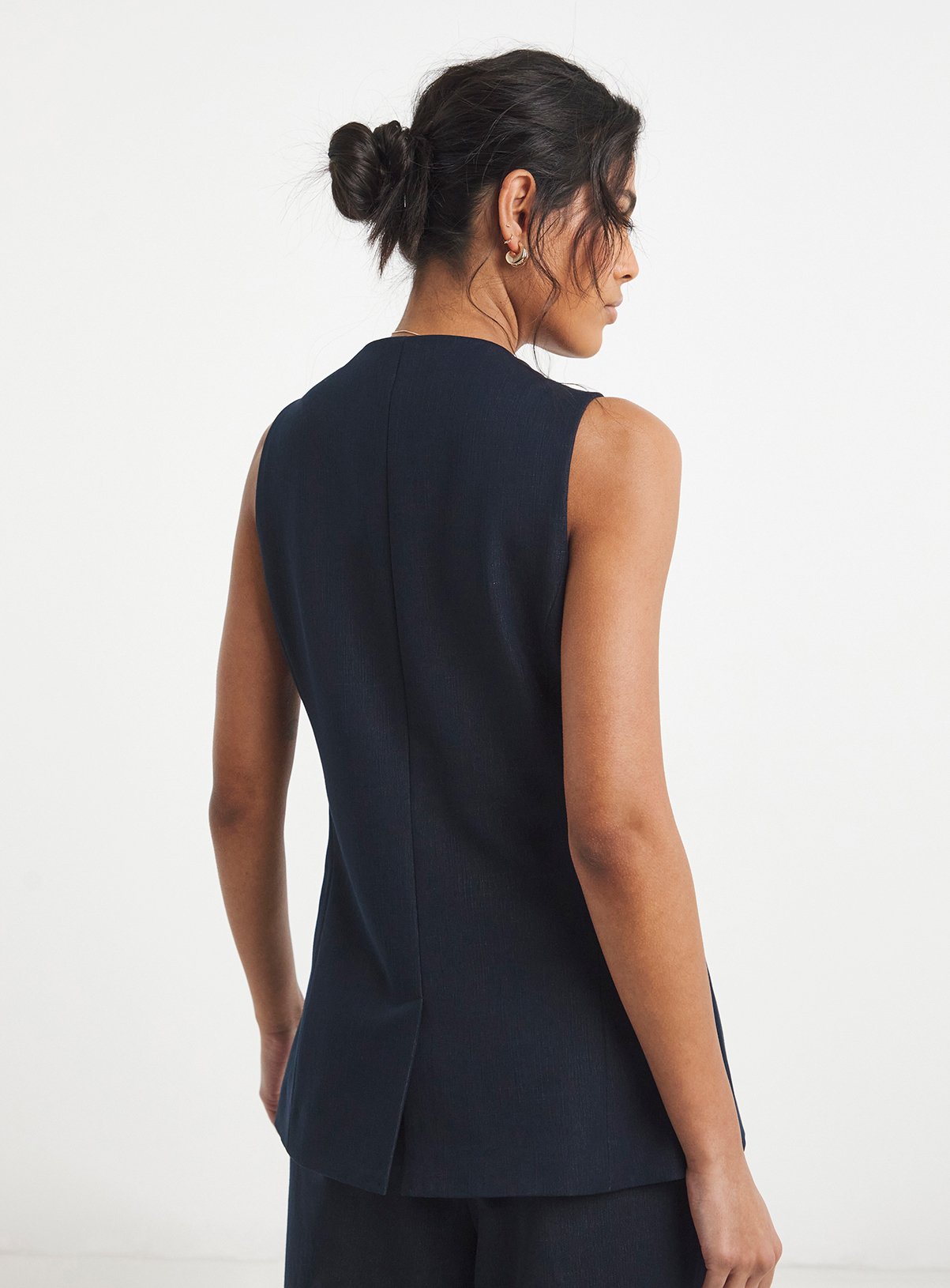 SIMPLY BE Chambray Look Waistcoat 32 - Image 2 thumbnail